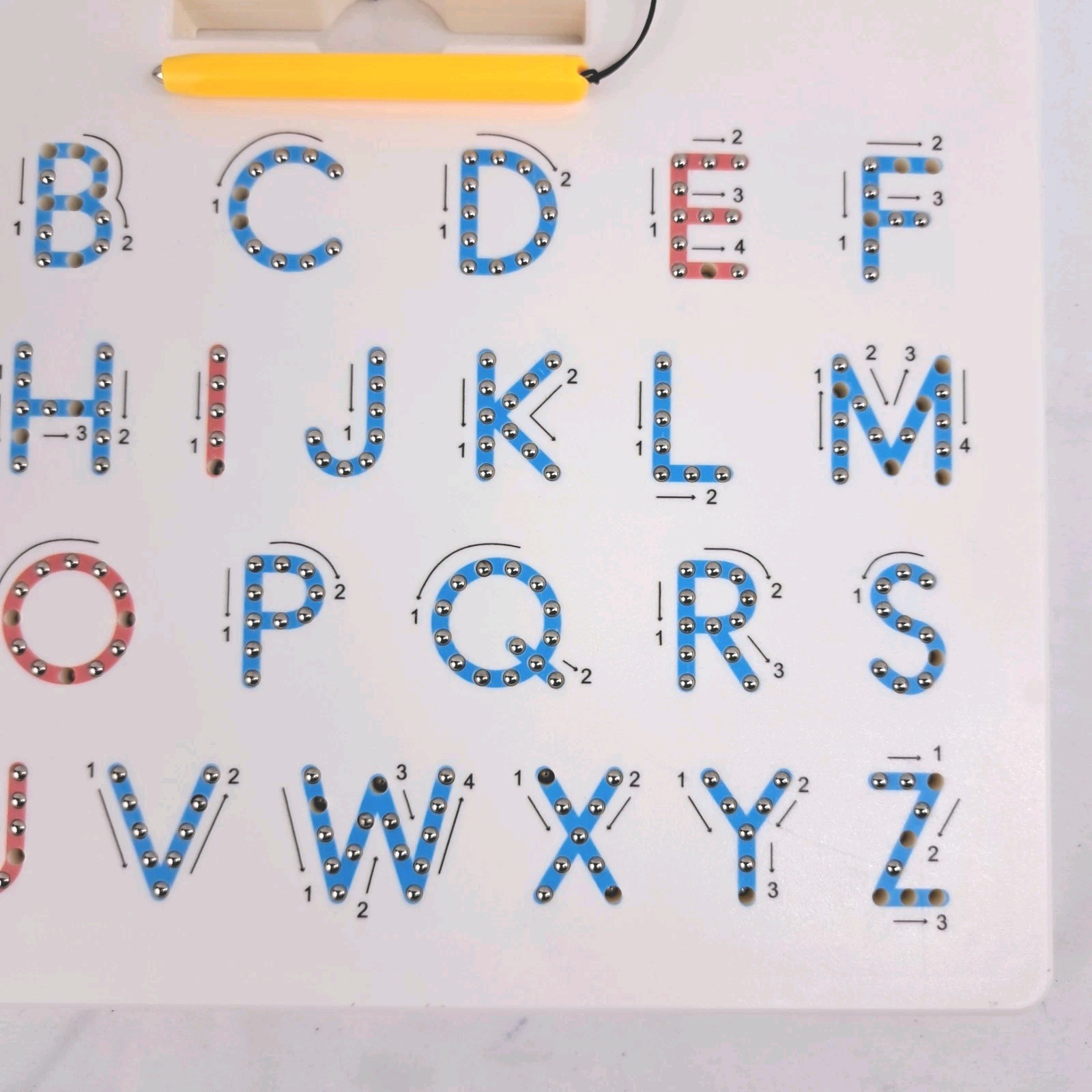A To Z Magnatab Tablet And Magnetic Pen Lower And Upper Case Blue Red