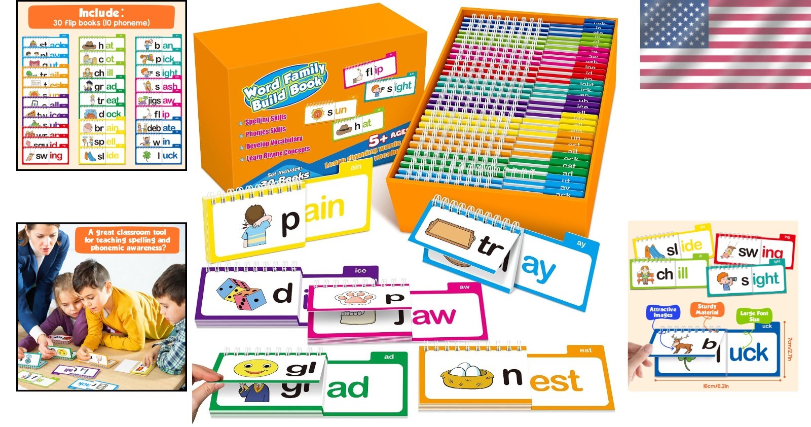 Kindergarten Sight Words Flash Cards Phonics Set
