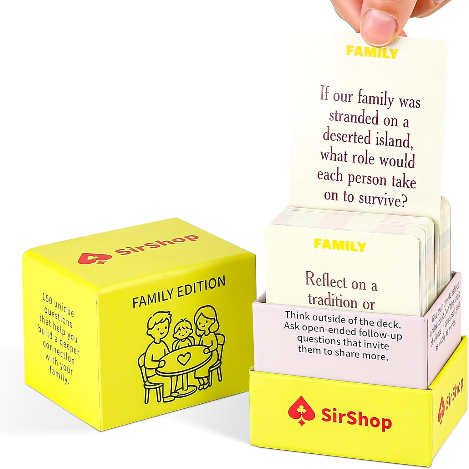 Conversation Cards 150 PC, Meaningful Family Conversation Cards, Engaging Fun Ca
