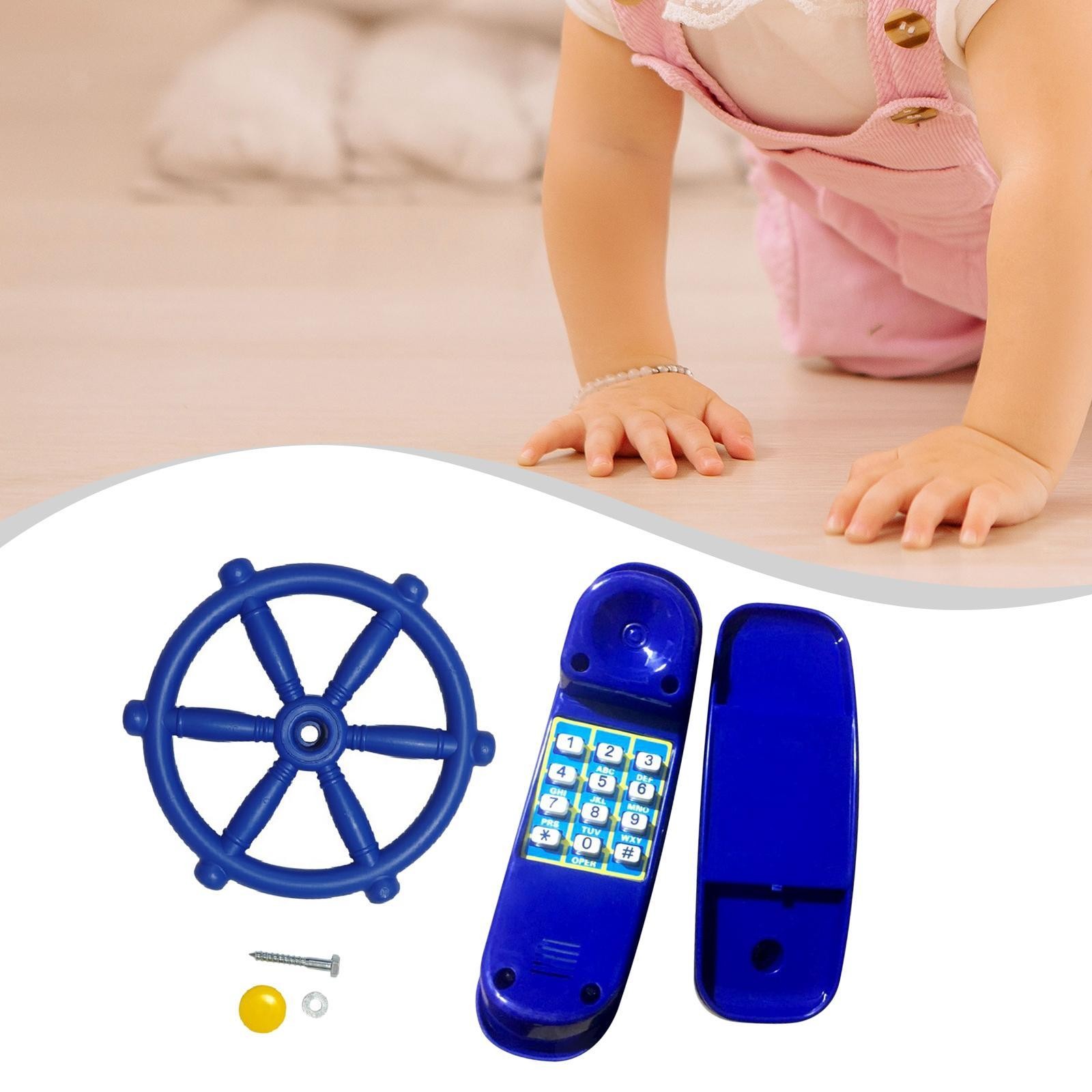 Playground Accessories Treehouse Entertainment Steering Wheel and Telephone