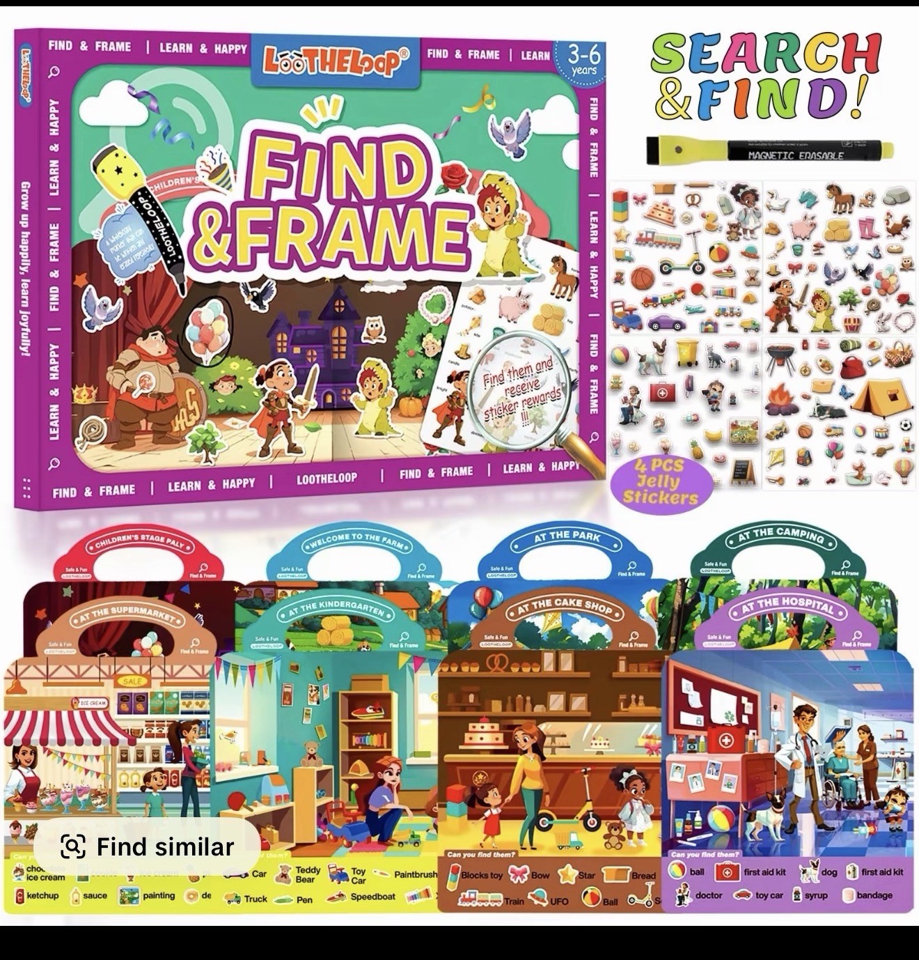 3 In a Pack -Reusable Preschool Learning Activities, Perfect Road Trip Car Airpl