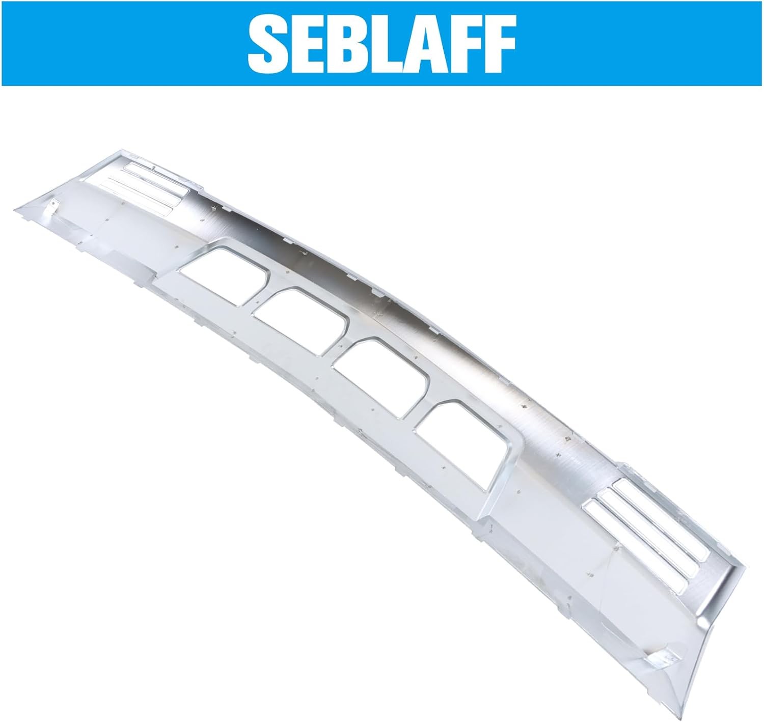 Matte Chrome Front Bumper Lower Valance Skid Plate Plastic Replacement for