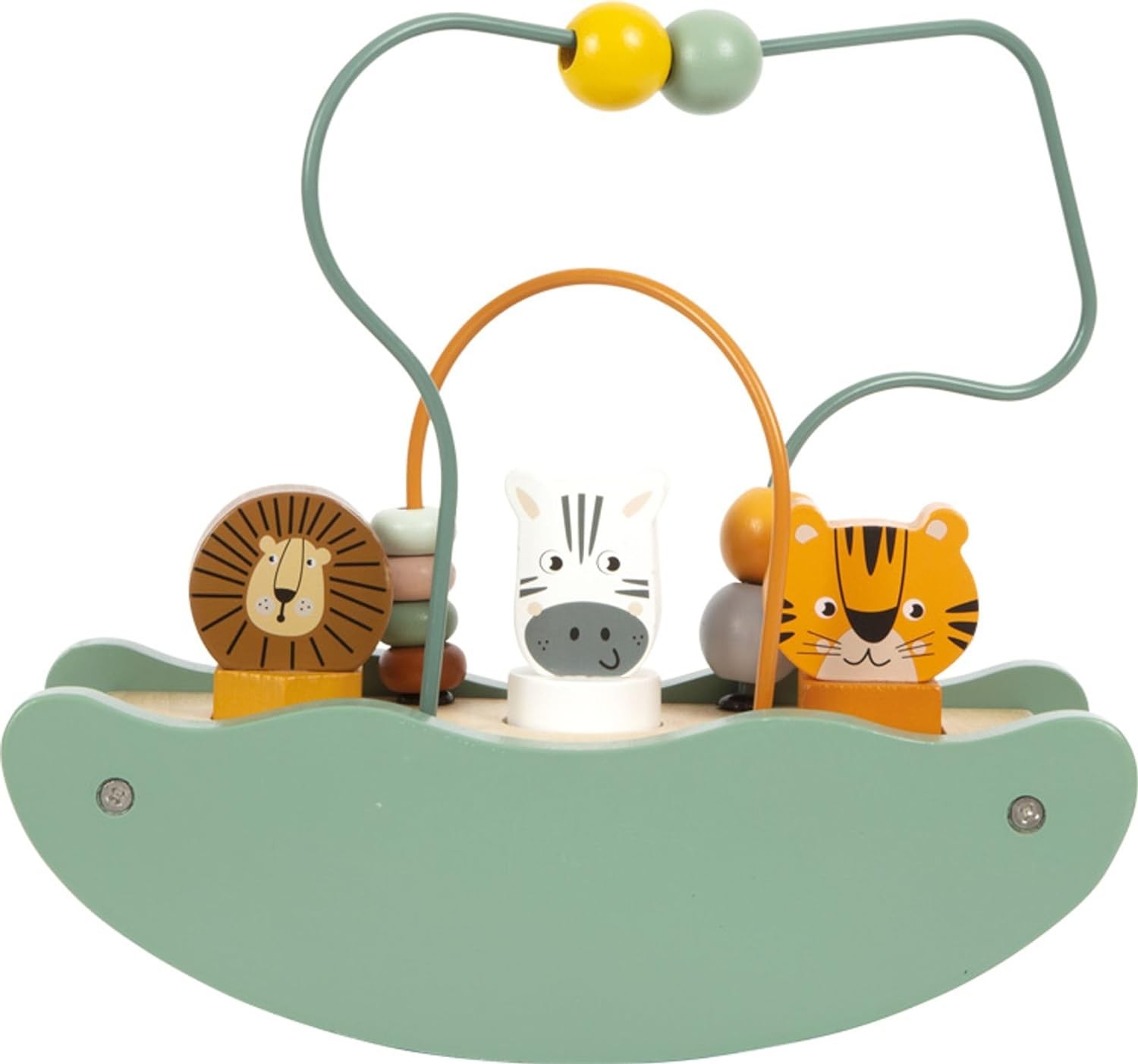 small foot Seesaw Bead Maze Safari, Wooden Toy with Diverse Play Functions, for
