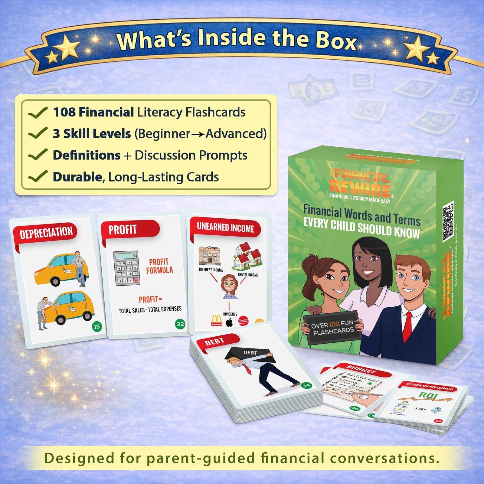 Financial Literacy Flashcards for & Teens | 108 Money & Finance Terms with Im…