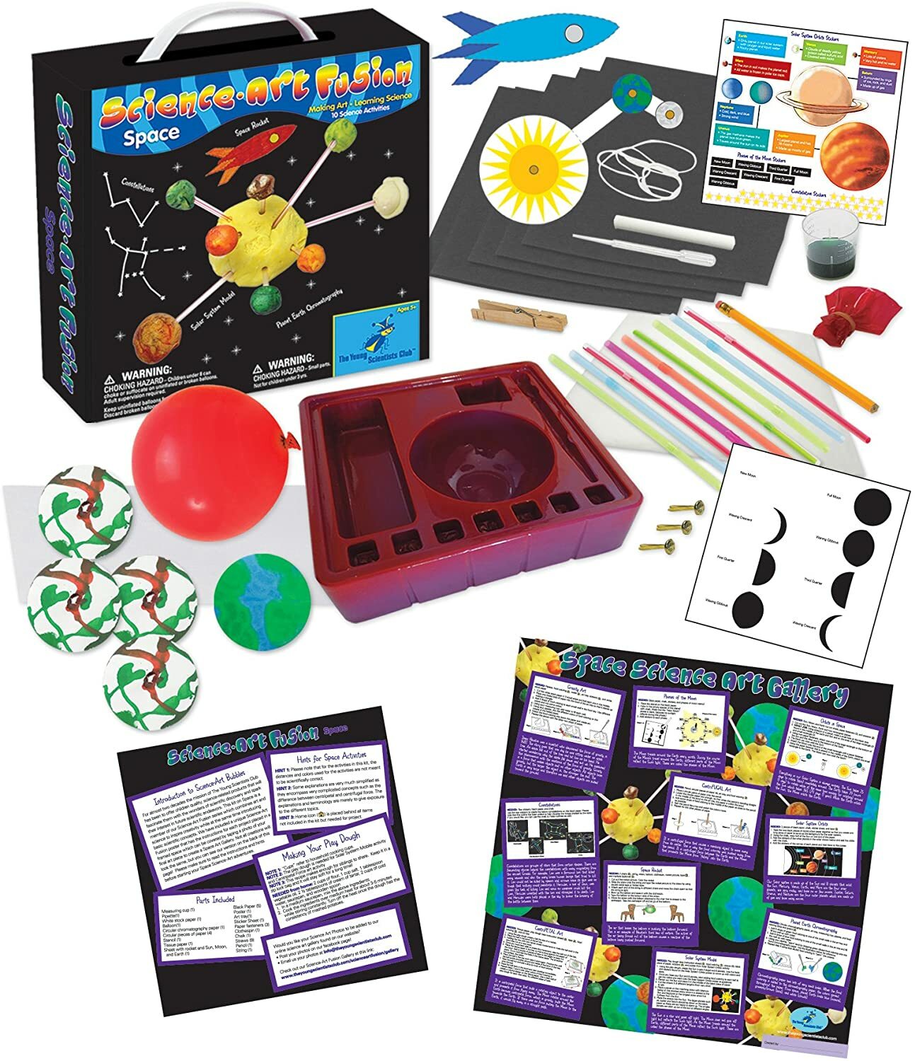 Kids Science Kit Art Fusion Space Young Scientists Club 10 Activities