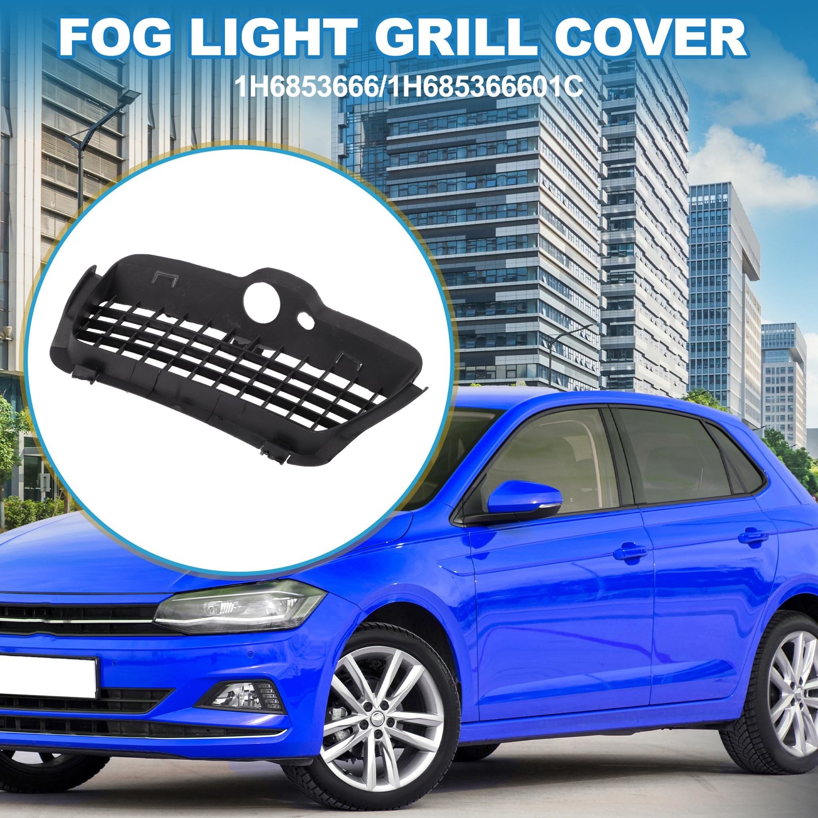 Fog Light Grill No.1H6853666 Front Lower Bumper Fog Light Cover Inserts for V…