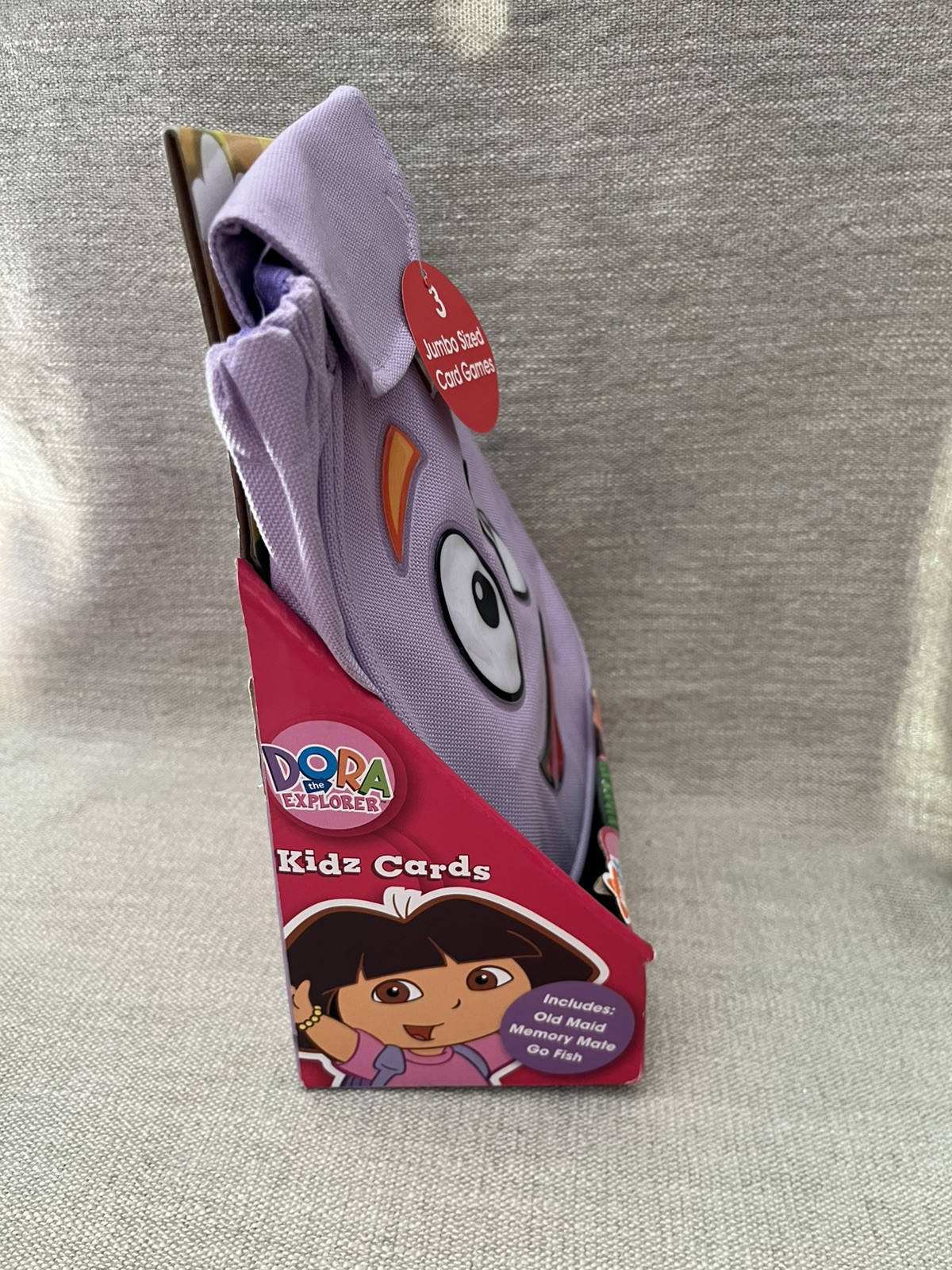 2006 Dora the Explorer Cloth Bag Classic 3 Jumbo Kidz Cards Game Play To Learn