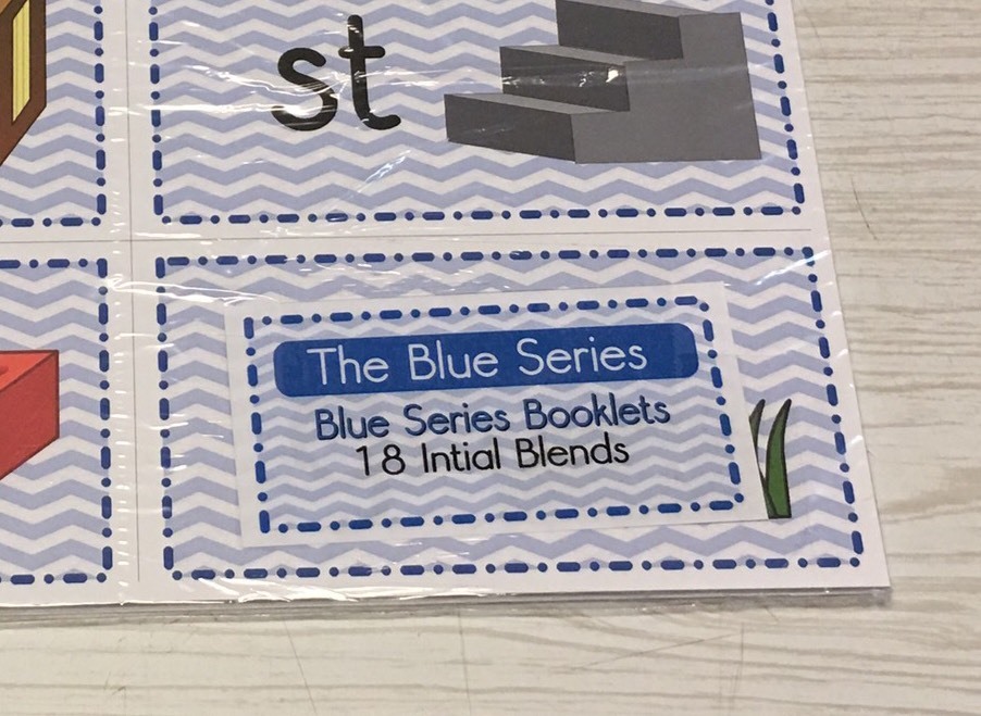 The Blue Series – 18 Beginning Consonant Blends Booklets – Montessori
