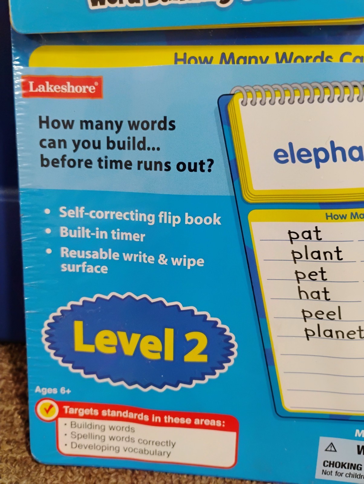 HTF NEW Vintage 2008 Lakeshore Beat the Clock Timer Word Building Game