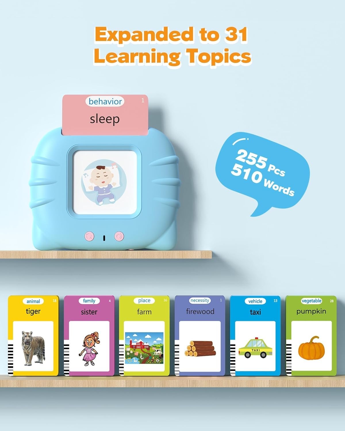 Talking Montessori Flash Cards: 510 Words with 31 Themes for Early Learners