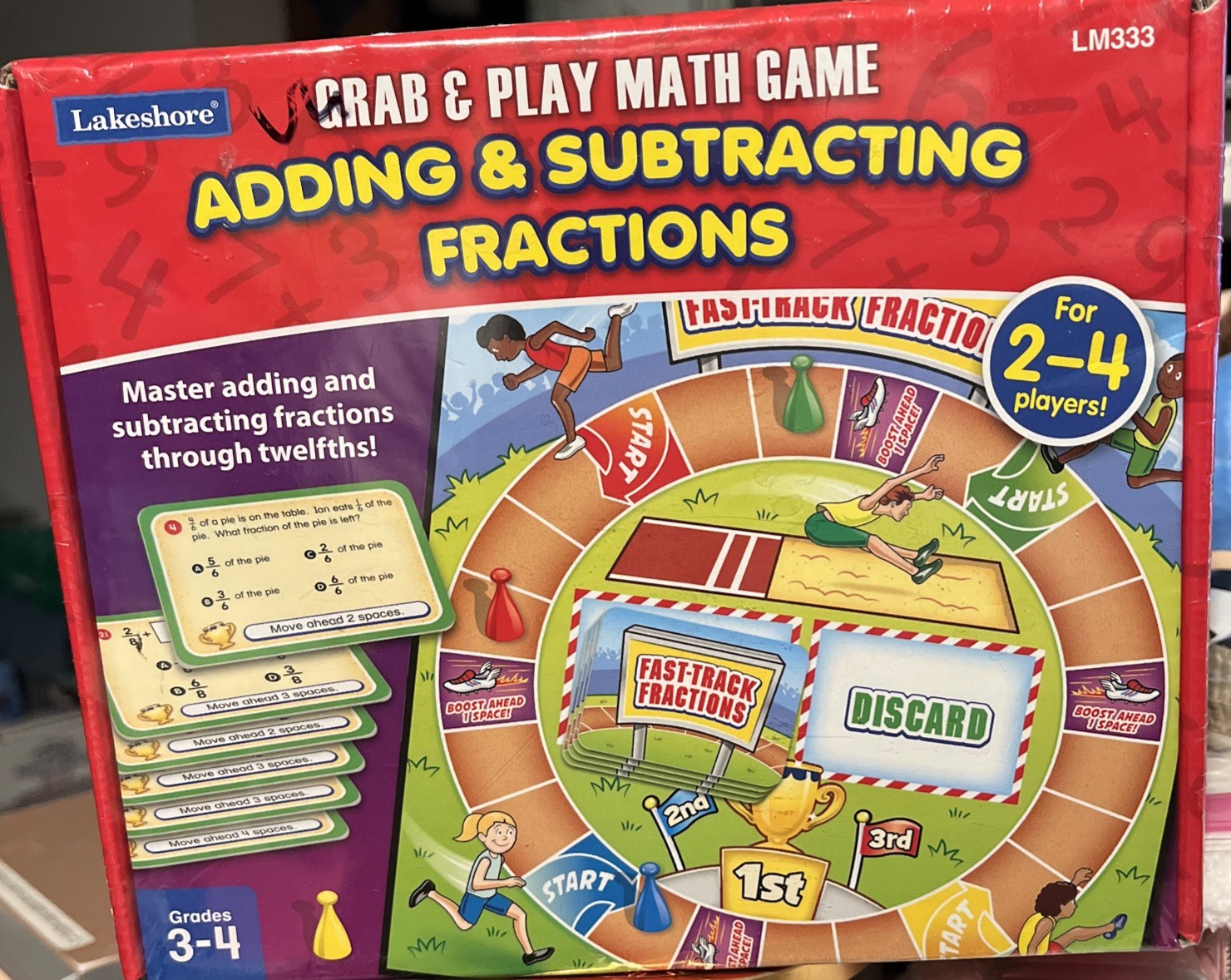 Lakeshore Learning Fractions Grab & Play Game Gr. 3-4-NEW-Sealed