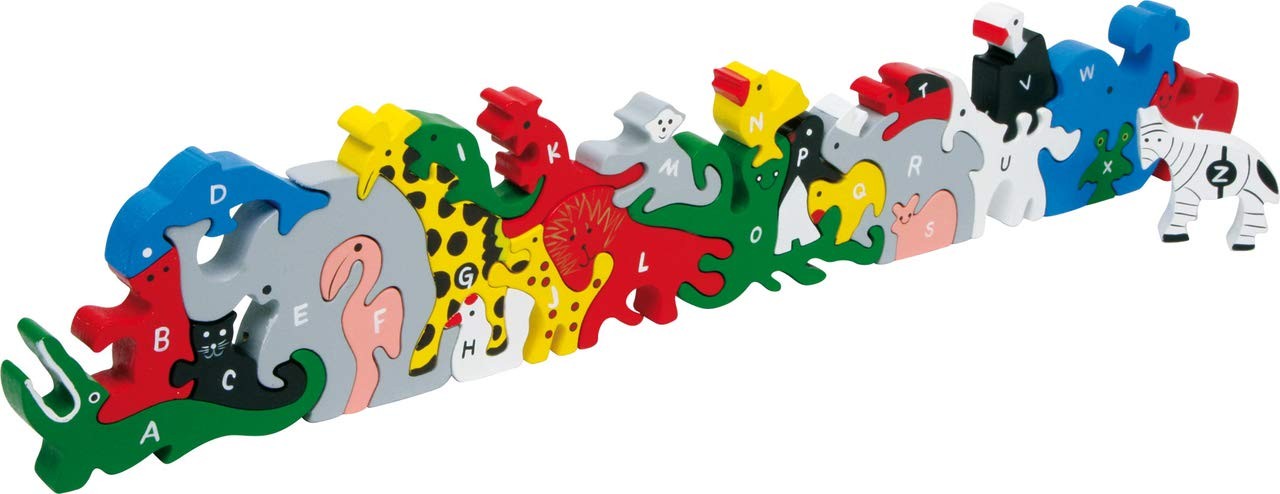 small foot 2841 wooden puzzle “Letters and Numbers”, preschool learning set, fro