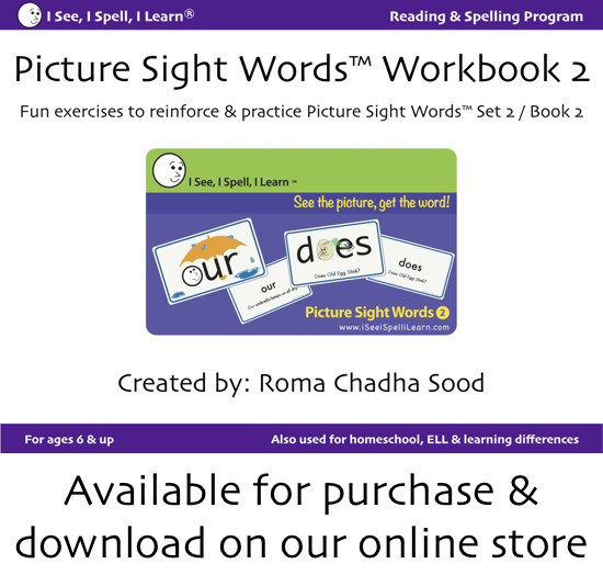 I See, I Spell, I Learn® – Picture Sight Words™ Flashcards Sets 1, 2 & 3