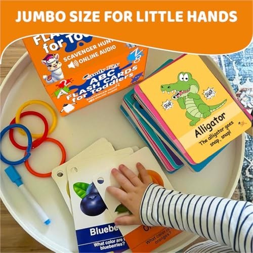 ABC Flash Cards for Toddlers 1-3 – First Words, Alphabet, Animals, Colors, Numbe