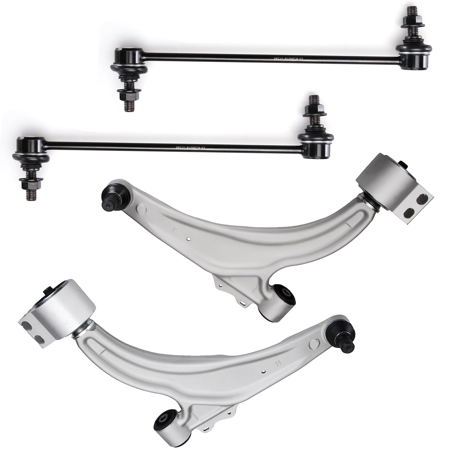 4pc Front Lower Control Arm and Ball Joint Assembly + Front Sway Bar Link Kit…