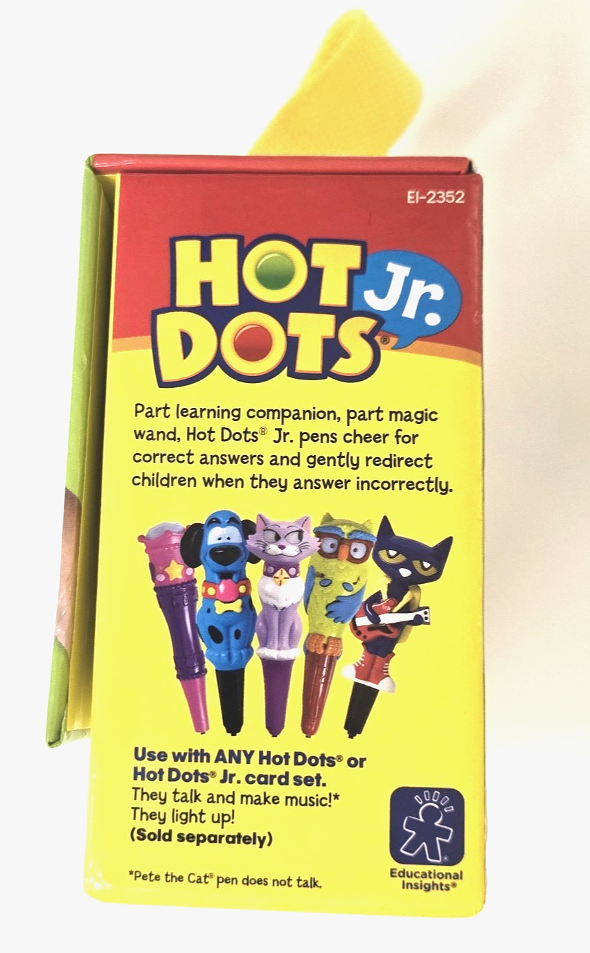 Hot Dots Jr. Beginning Phonics 36 Double-Sided Cards w/Purple Cat (Kat) Pen