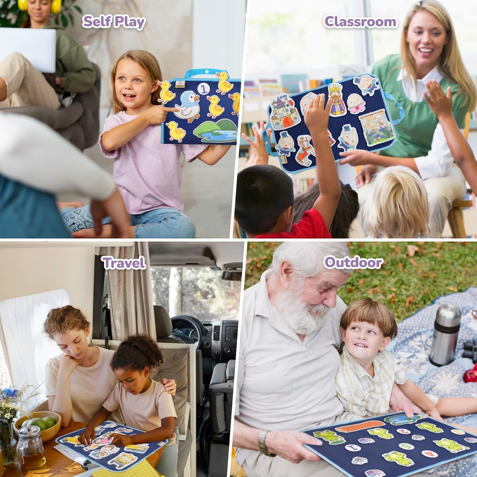 CHEFAN 12 Pack Felt Storyboard Pieces for Toddler, Flannel Board Stories for …