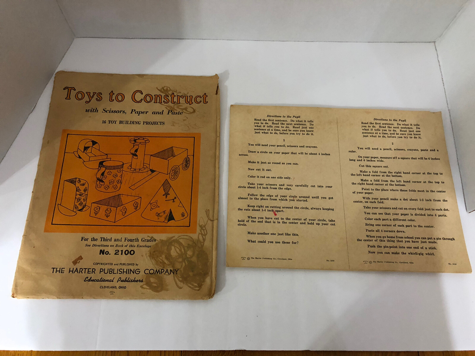 VTG Toys To Construct 3rd & 4th Grade Toy Art Projects Harter USA Homeschool