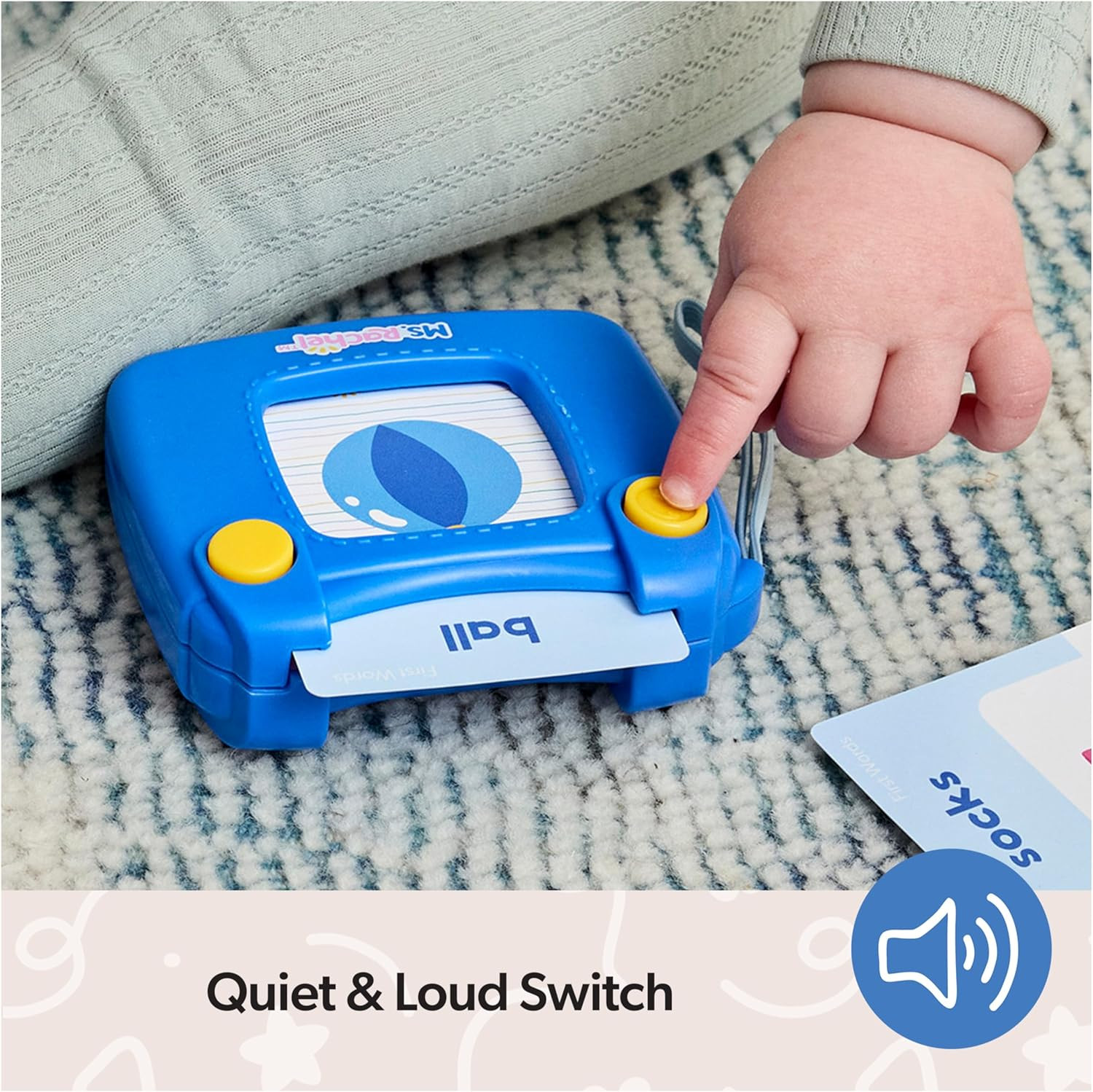 Official First Words Talking Flash Cards with Electronic Reader, 100 Words, Educ