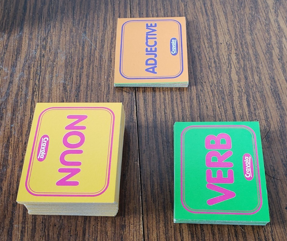 Crayola Kids Cards For Learning Drawing Game Lot Nouns Verbs Adjectives