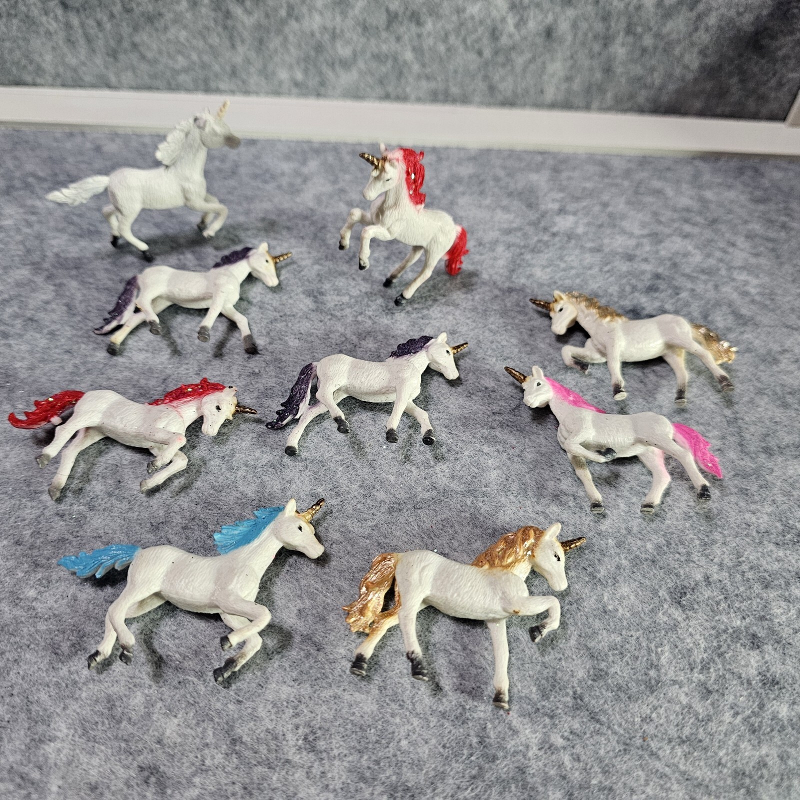 Lot Of 9 Unicorns ~🦄~ Unique Easter Egg Filler ~Multiple Poses & Colors