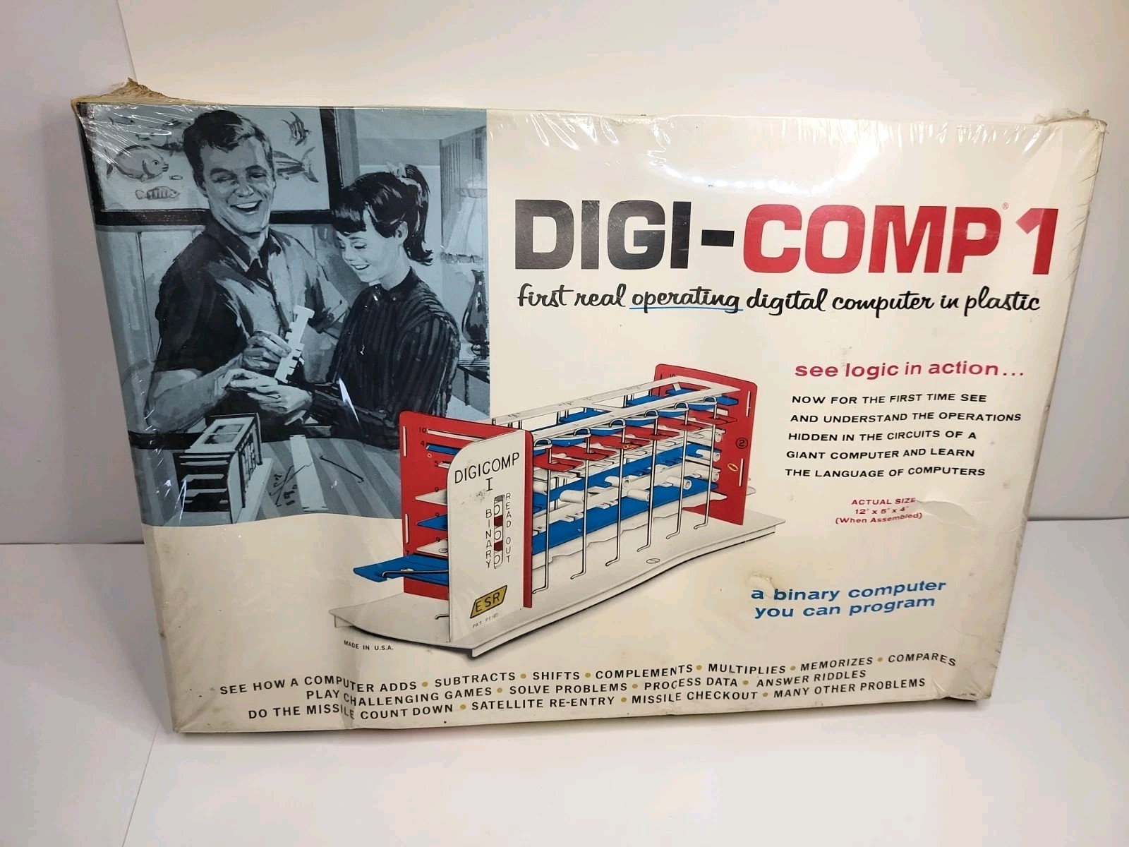 ESR Digi-Comp 1 Binary Plastic Computer Model Kit Sealed New In Box STEM