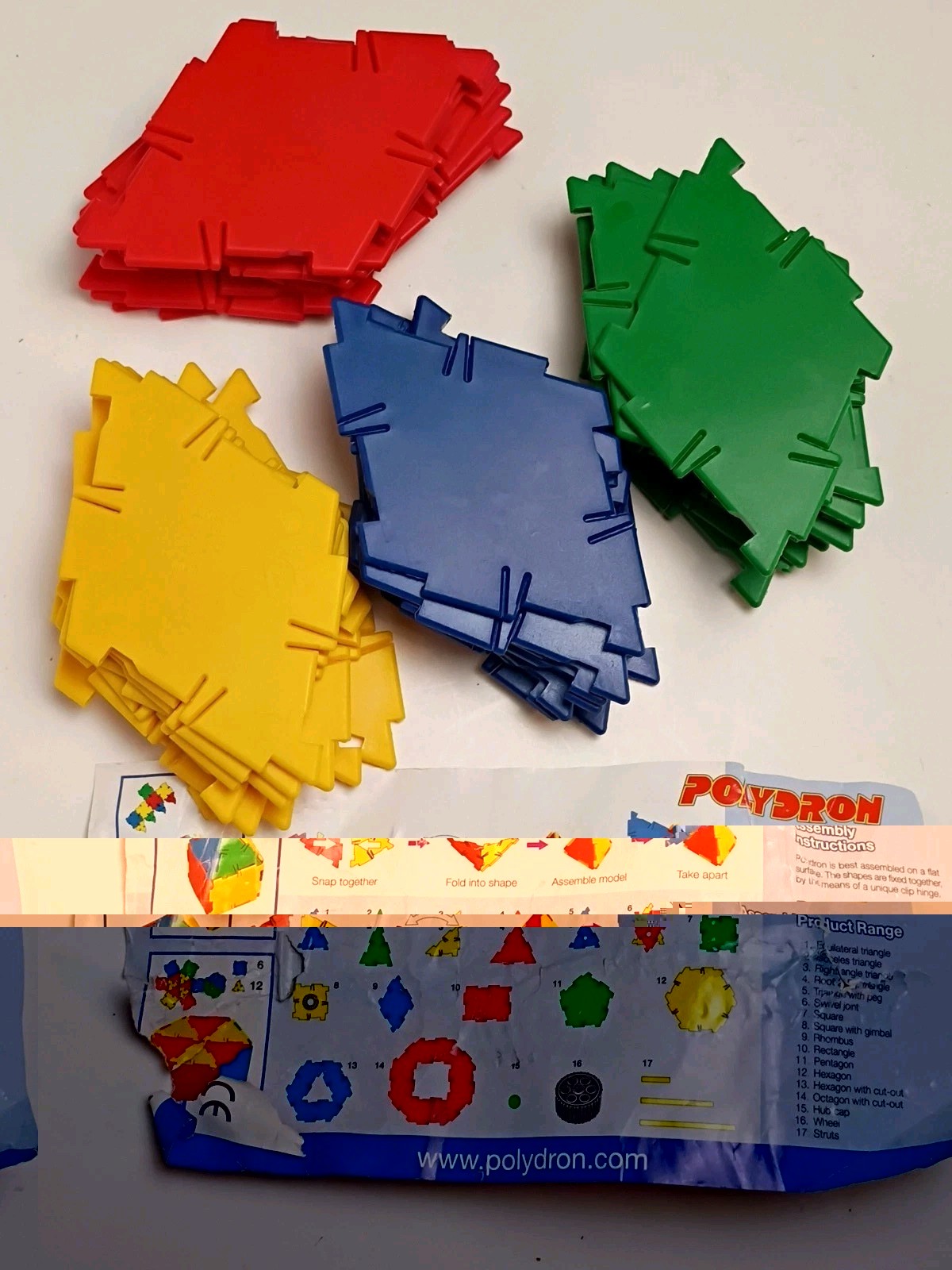 Polydron 40 Pieces Triangles Geometric 3D Shape Building