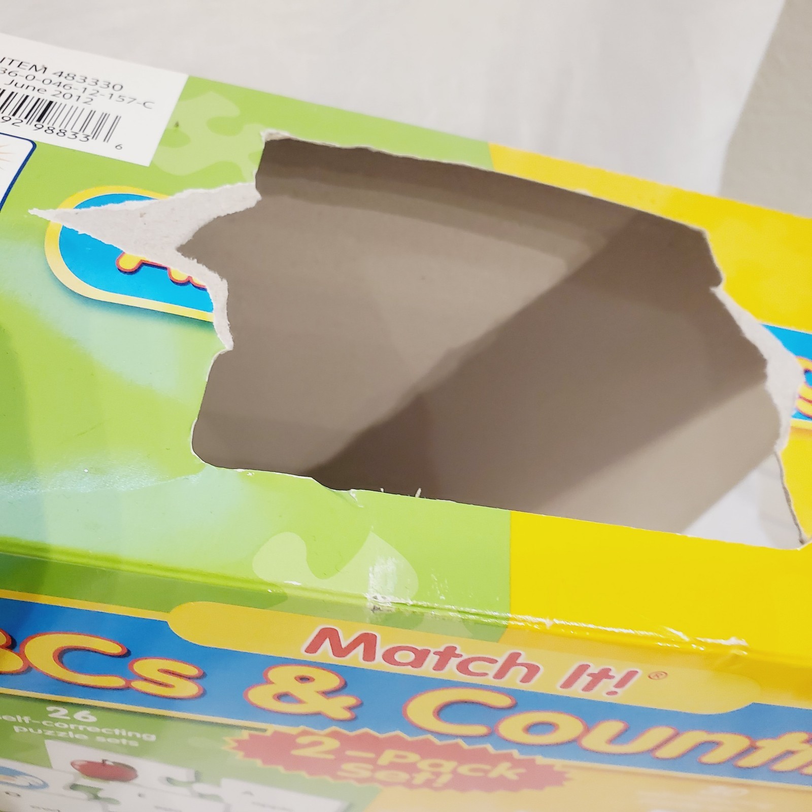 Match It! ABCs & Counting Box Set 26 pc and 30 pc Puzzle Sets Math Reading Skill