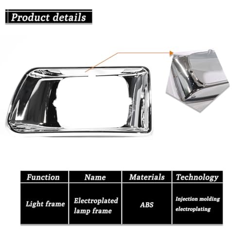 Pair Headlight Bezel with LED Turn Signal Light Compatible with Kenworth 2 pcs