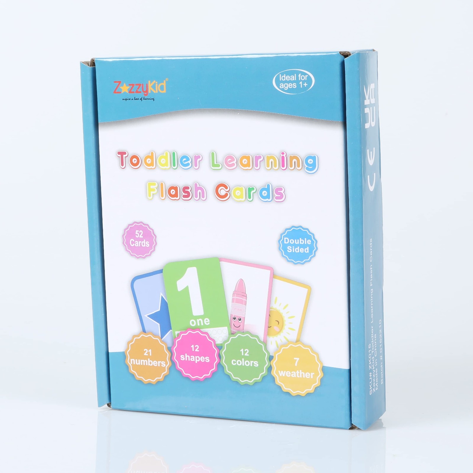 Flash Cards for Toddlers – 52 Double Sides Cards for Numbers, Colors, Shapes …
