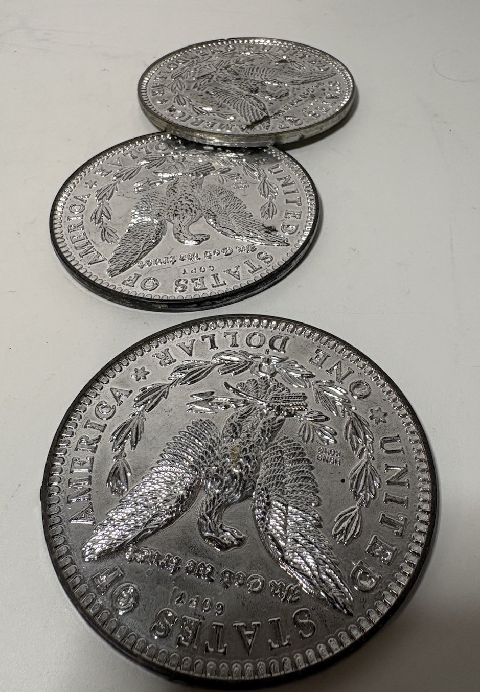 3″ Plastic Play Money Lot Of 19 Hong Kong Kennedy Lincoln Buffalo Roosevelt
