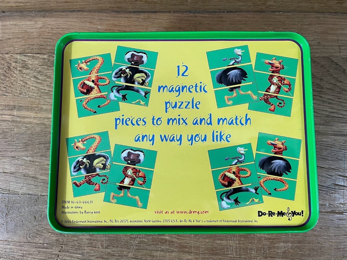 Put Your Left Paw In Jungle Hokey Pokey Magnetic Puzzles Animal Mix and Match