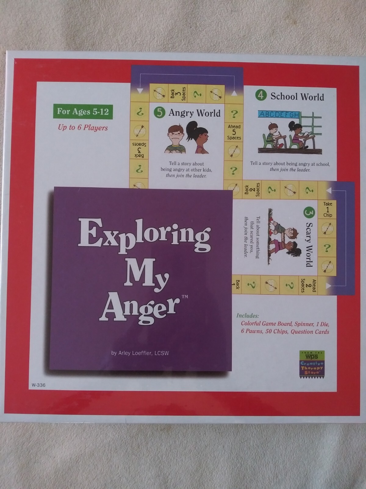 EXPLORING MY ANGER Board Game 1998 Creative Therapy Store NEW SEALED BOX-W336