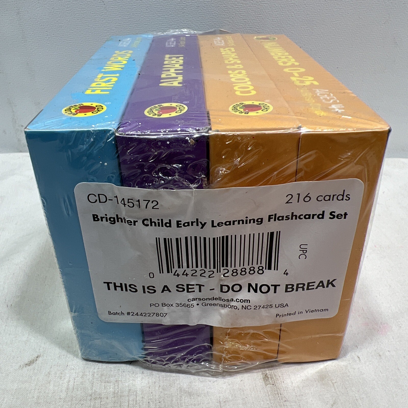 Carson Dellosa Preschool Learning Flash Cards – 4 Set Pack ~ NEW SEALED