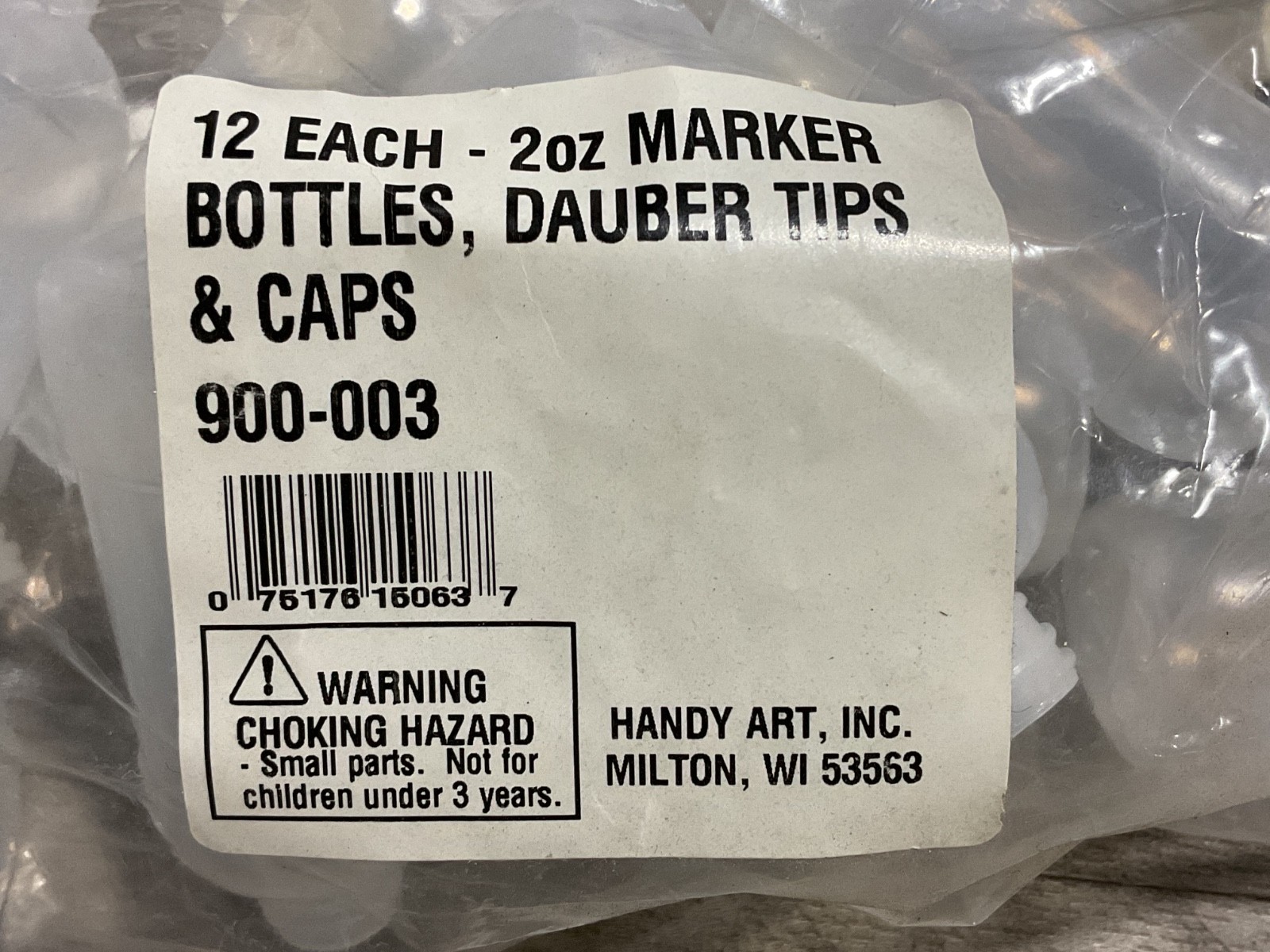 (LOT OF 12) Marker Bottles W/Dauber Tips & Caps Refillable 2oz #300M124