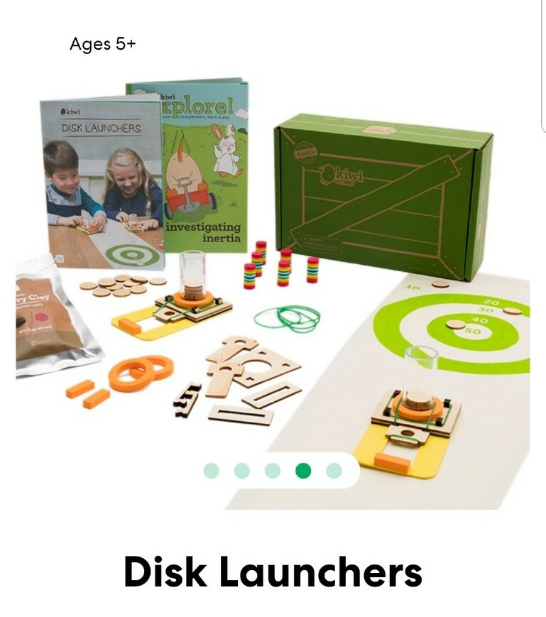 KiwiCo – Disk Launchers – Investigating Inertia, Open Box New, Age 5-8, Free Shp