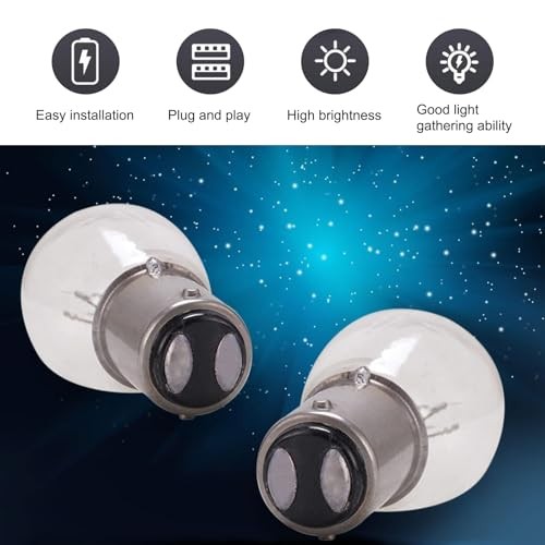 10 PCS Car Brake Bulbs, 12V 21/5W High and Low Foot 10 PCS #21/5W Transparent