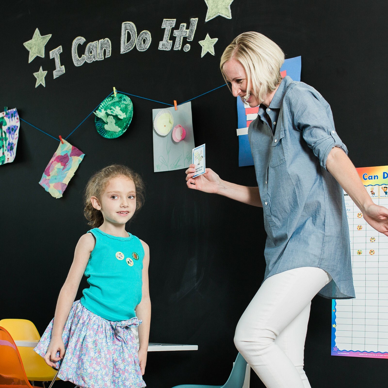 Pick n Roll Movez® Simple Card and Die game to get kids to Exercise!