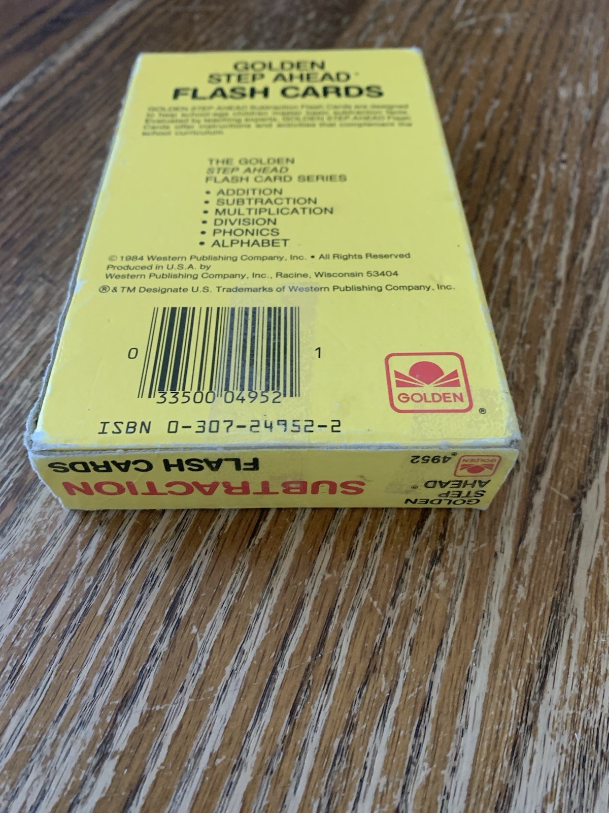 New Old Stock Vintage 1984 subtractionFlash Cards Golden Step Ahead