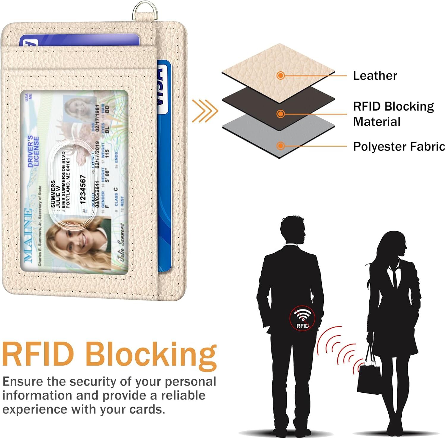 Credit Card Holder for Women, Slim RFID Wallet Front Pocket Small Card Holder,