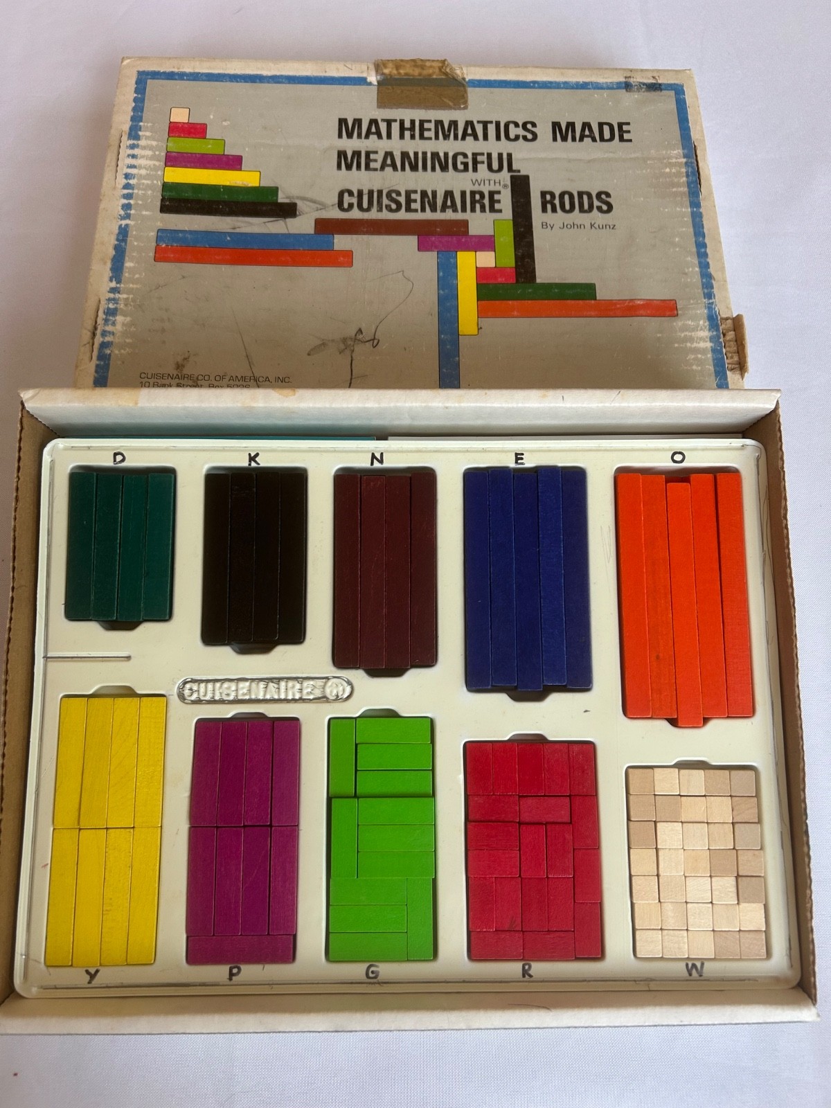 Vintage Wooden Cuisenaire Rods Mathematics w/ Workbooks