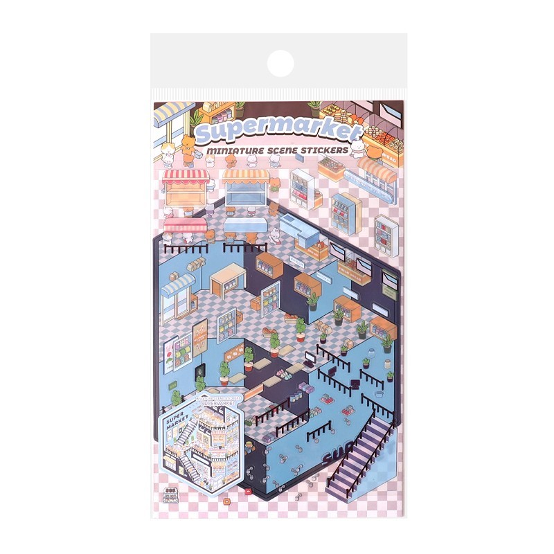 Miniature Scene Stickers Crafts Toy Kid’s Creation Stationery Decoration Gift