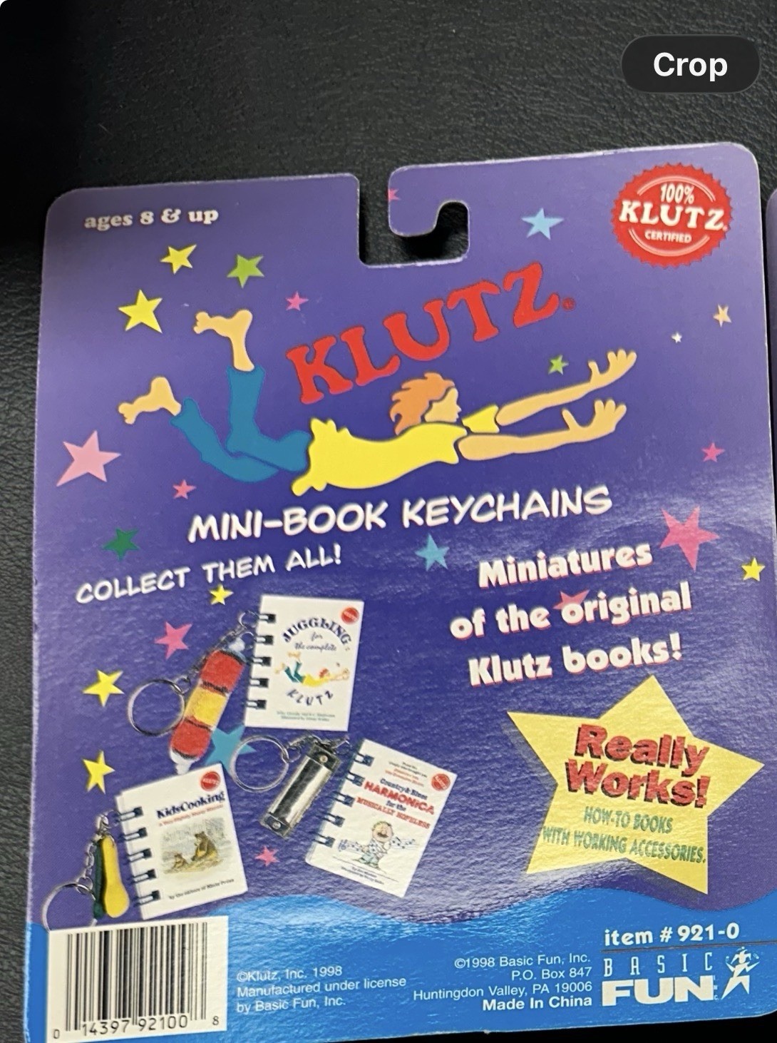 Vintage 1998 Basic Fun Klutz Mini Book Keychain Set Of 3