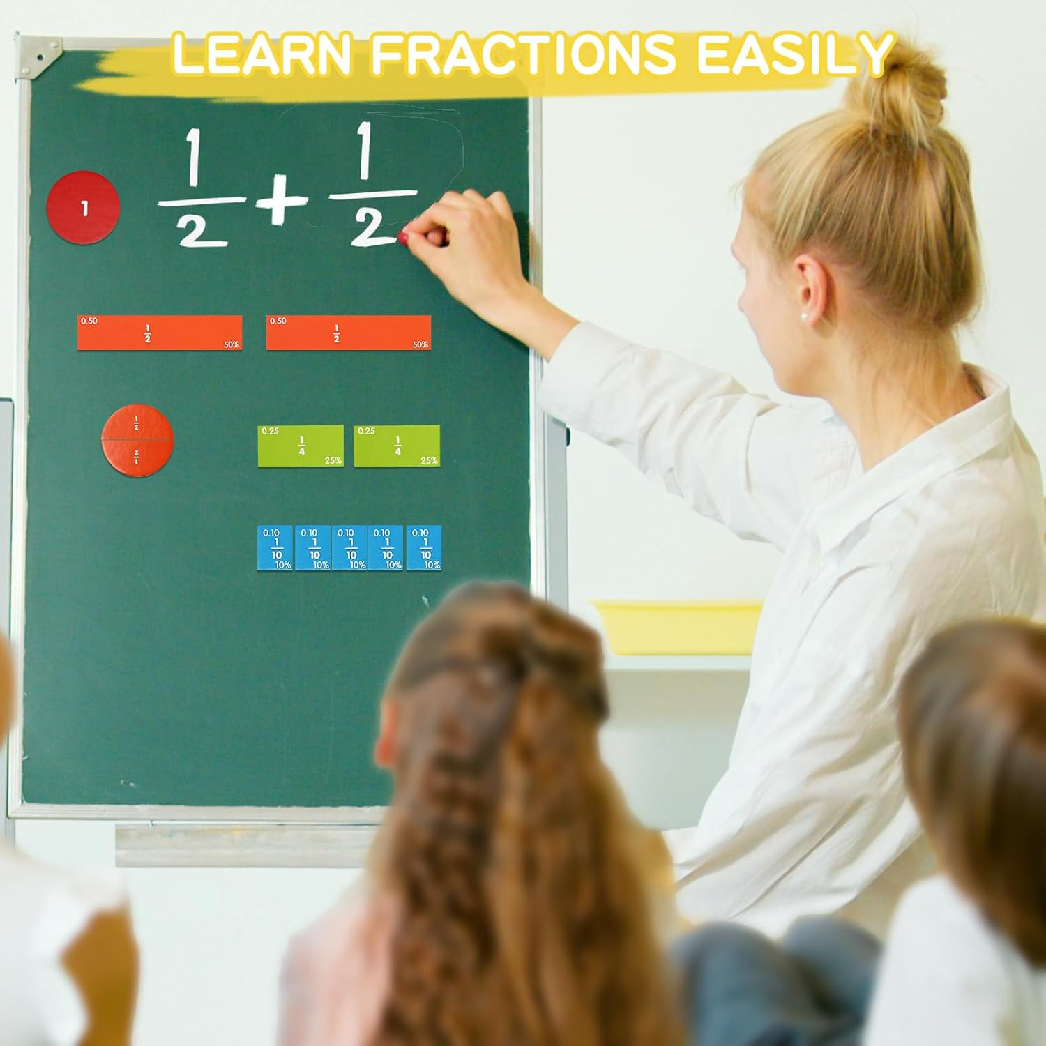 Magnetic Fraction Educational Puzzle for Kids, New Magnetic Fraction Tiles & Fra