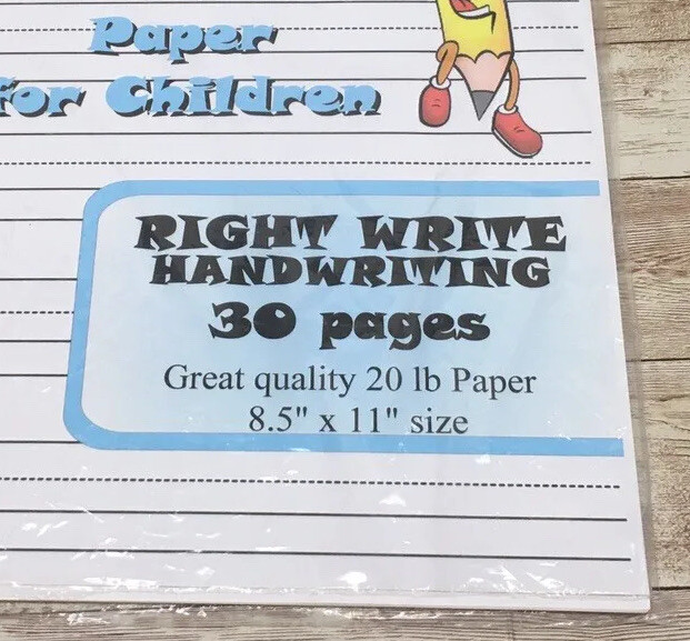 RightWrite Handwriting – Handwriting Practice Paper For Children – 30 Sheets