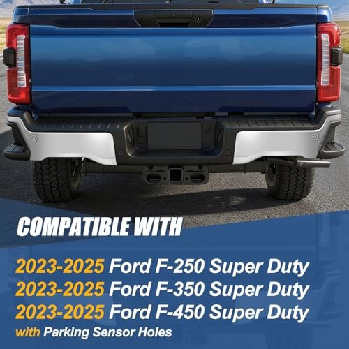 23-26 Ford F250 F350 F450 Rear Bumper End Cap Chrome Right w/Sensor Hole