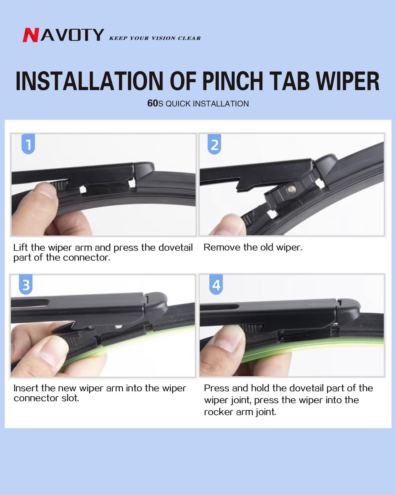 2 Factory Wiper Blades Replacement for 2007 2008 2009 2010 2011 2012 2013 Cad…
