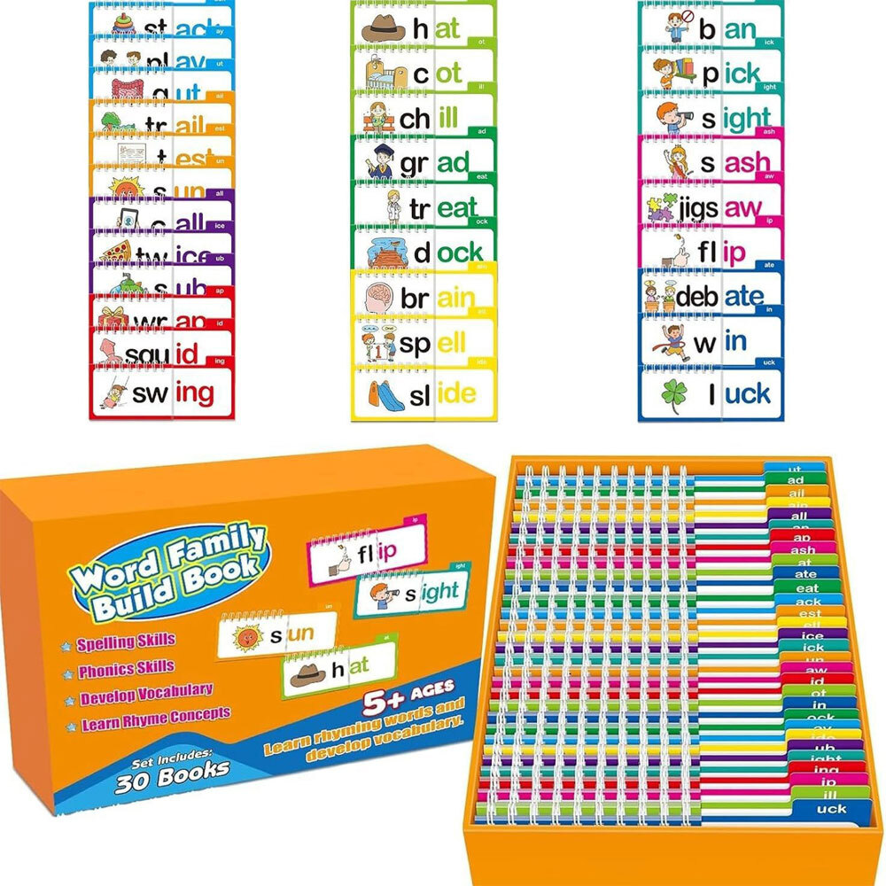 Reading Flip Book 30 Read and Rhyme Flip Book Flash Cards ABC Vocabulary CardsET