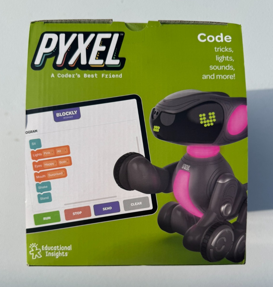 Educational Insights Pyxel – A Coder’s Best Friend Robot Pet (Damage Box)