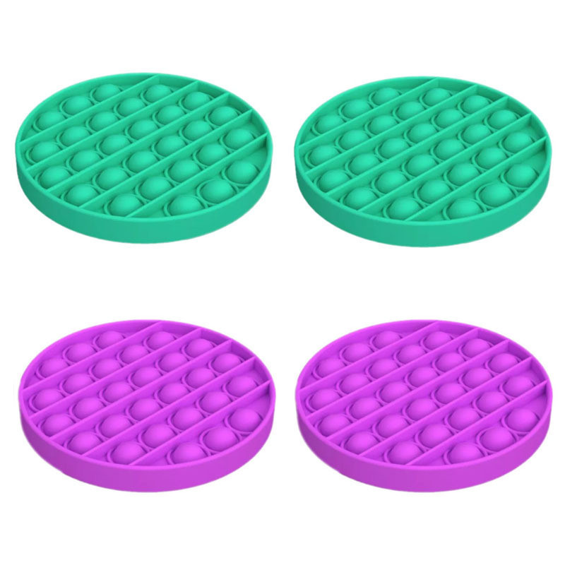 4x Kids Pop It Push Pop Bubble Silent Sensory Fidget Stress Relief Toy
